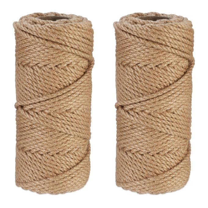 Ficelle de jute WOODENFURN 5 mm x 50 m lot de 2