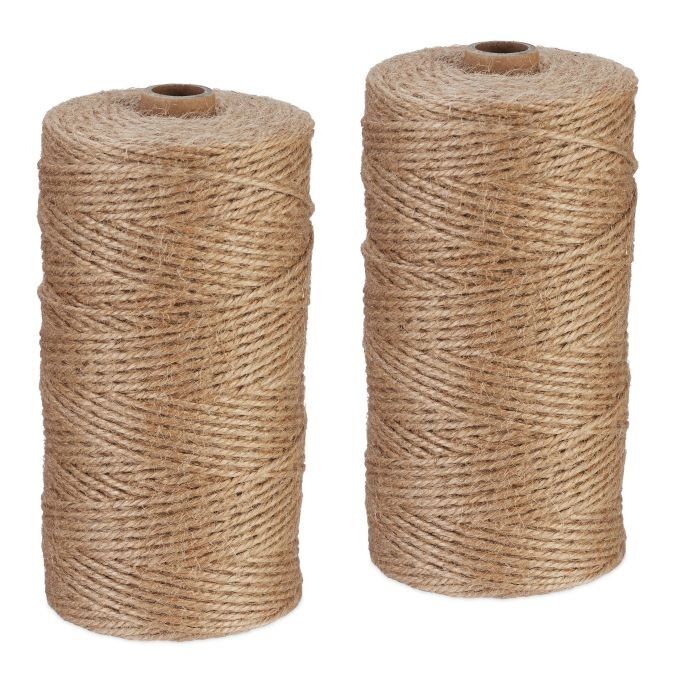 Ficelle de jute WOODENFURN 2 mm x 250 m lot de 2
