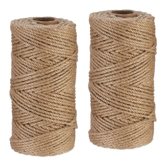 Ficelle de jute WOODENFURN 4 mm x 100 m lot de 2