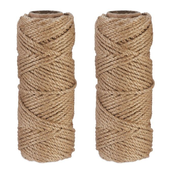 Ficelle de jute WOODENFURN 4 mm x 45 m lot de 2