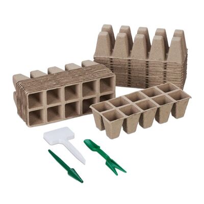 WOODENFURN Set di vasi da coltivazione da 240 pezzi con accessori