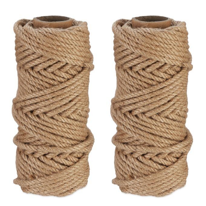 Ficelle de jute WOODENFURN 6 mm x 30 m lot de 2