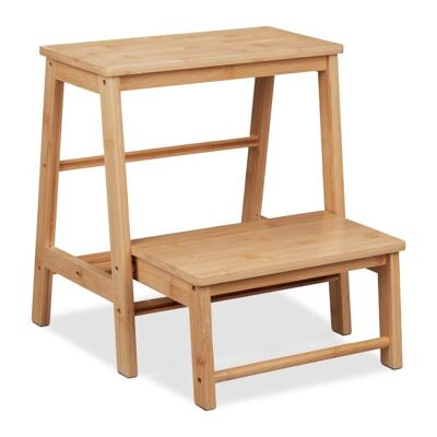 WOODENFURN folding step stool made of bamboo