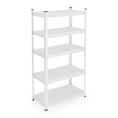 Estantería metálica resistente blanca WOODENFURN de 5 niveles