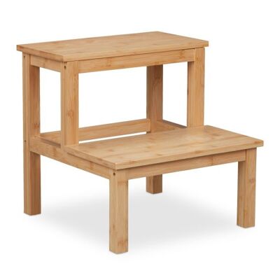 WOODENFURN two-step step stool made of bamboo