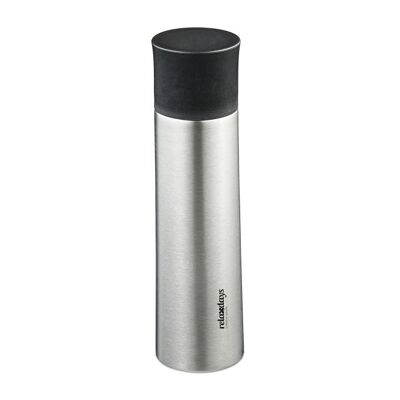 Borraccia in acciaio inox WOODENFURN da 500 ml con bicchiere