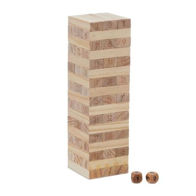 Torre traballante in legno WOODENFURN con numeri