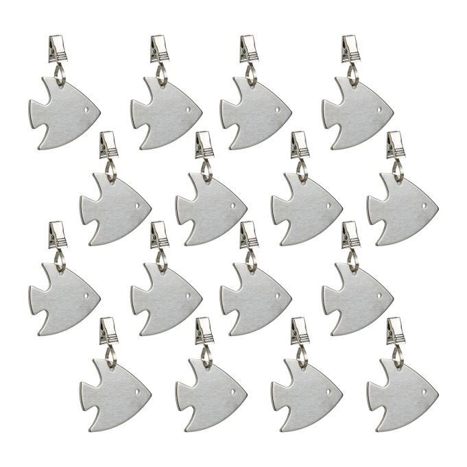 Lot de 16 poids de nappe en forme de poisson WOODENFURN