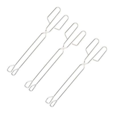Pinces à griller en acier inoxydable WOODENFURN en lot de 3