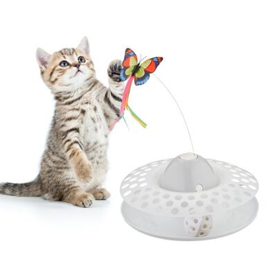 Juguete para gatos WOODENFURN con mariposa y pelota