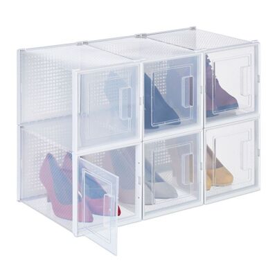 WOODENFURN set of 6 shoe boxes for high heels
