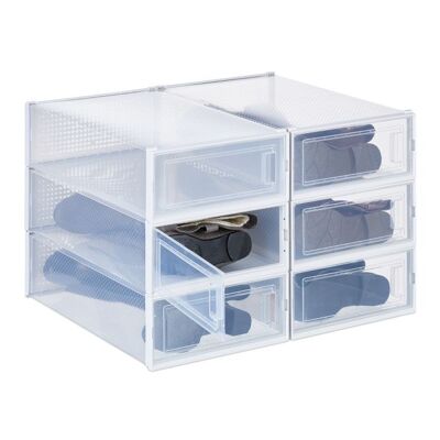 WOODENFURN set of 6 shoe boxes for boots