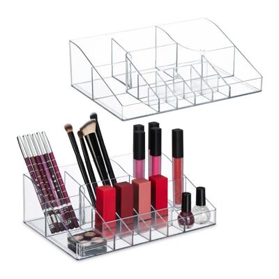 Lot de 2 organiseurs de maquillage WOODENFURN