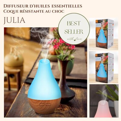 Diffuseur Ultrasonique – Julia – Aromathérapie Huiles Essentielles – Eclairage Multicolore - Objet Décoration d’Intérieur