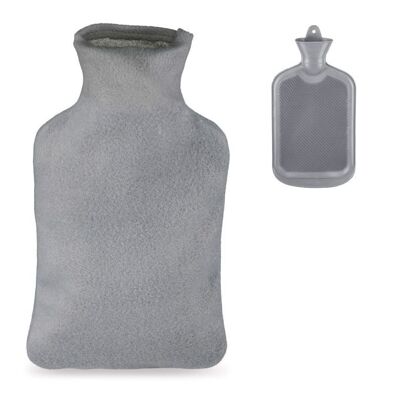Bouillotte WOODENFURN grise avec housse 2 litres