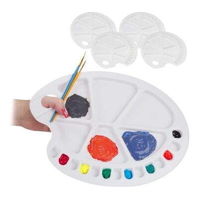 WOODENFURN plastic mixing palette, set of 5