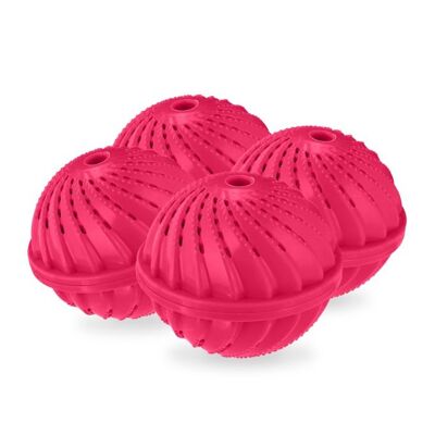 Juego de 4 bolas de lavado rosa WOODENFURN