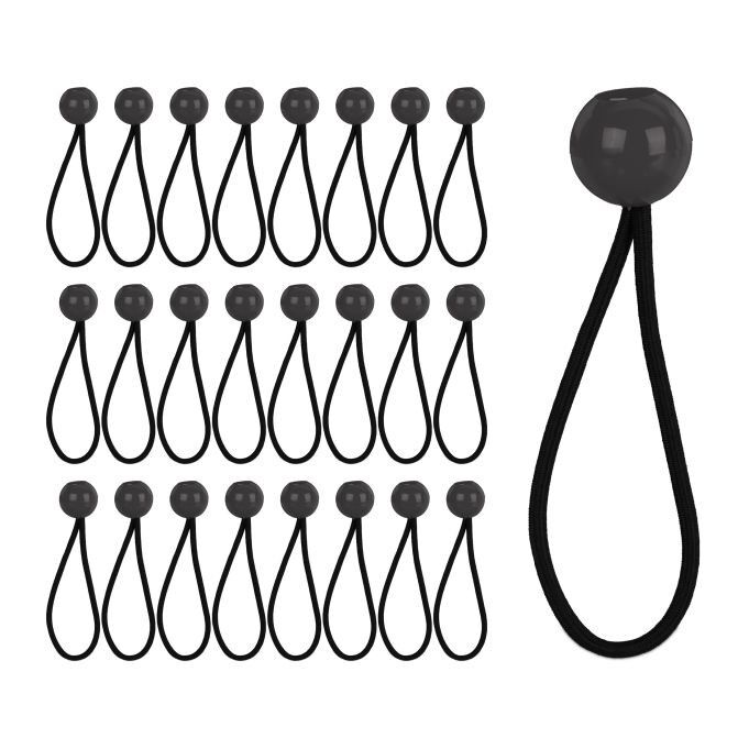 Bandes élastiques WOODENFURN avec boules, lot de 25