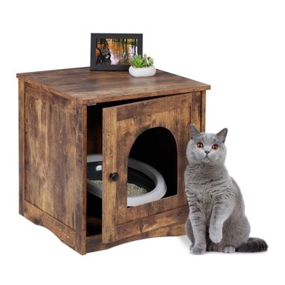 Armario para gatos WOODENFURN para caja de arena con puerta