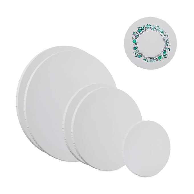 Ensemble de 6 toiles rondes WOODENFURN