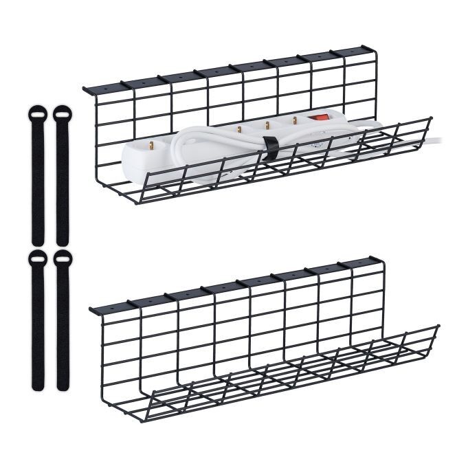 WOODENFURN cable duct for desk, set of 2
