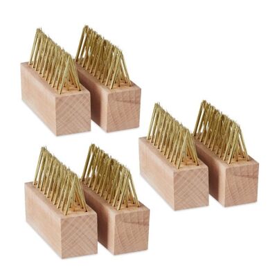 WOODENFURN Set di 6 spazzole per fughe e erbacce