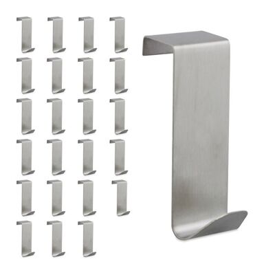 Ganci per porta WOODENFURN, acciaio inossidabile, set da 24