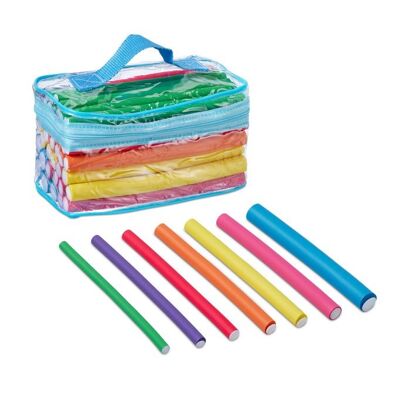 Ensemble de bigoudis WOODENFURN 48 pièces avec sac