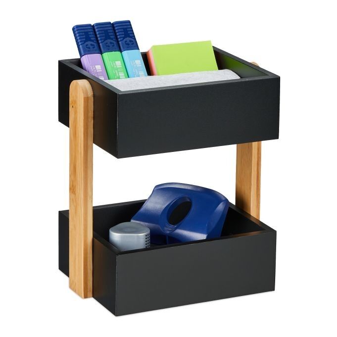 Organiseur de bureau WOODENFURN à 2 compartiments