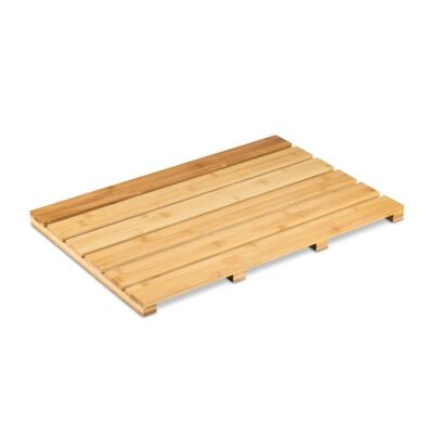 WOODENFURN alfombra de baño de bambú natural