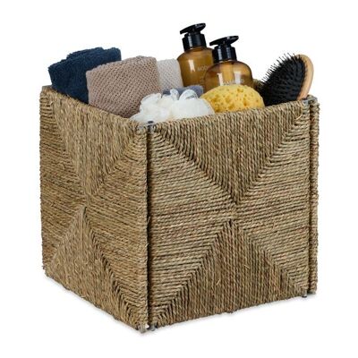 Cesta de almacenamiento cuadrada WOODENFURN Seagrass