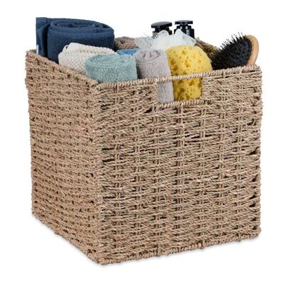Cesta de almacenamiento tejida WOODENFURN Seaweed