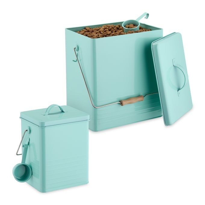 Boîte à nourriture turquoise WOODENFURN en lot de 2