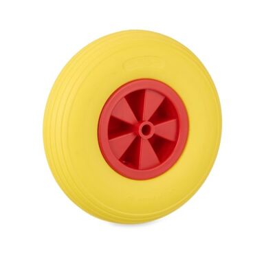Roue de brouette WOODENFURN 3.50-6 en jaune/rouge