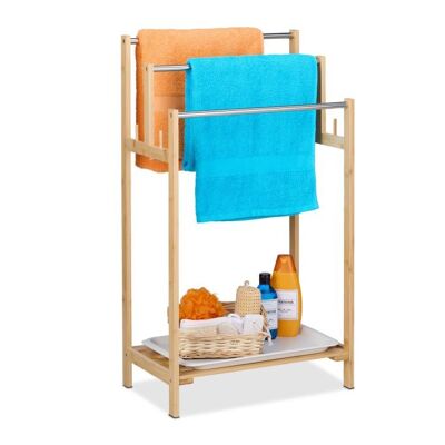 Toallero independiente con estante WOODENFURN