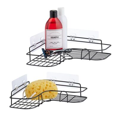 Mensola doccia WOODENFURN senza foratura, set da 2