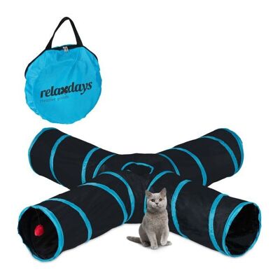 Tunnel pliable pour chat WOODENFURN avec 4 positions