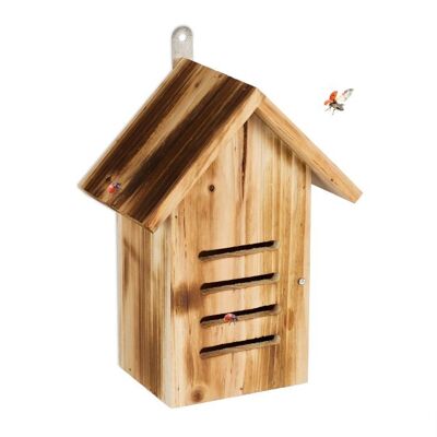 WOODENFURN ladybug house made of flamed wood