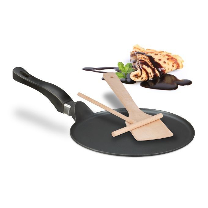 Poêle à crêpes WOODENFURN avec accessoires