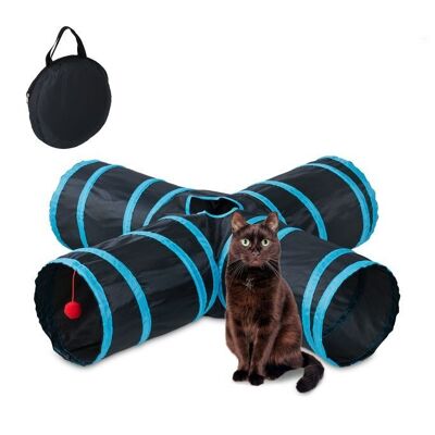 Tunnel pliable pour chat WOODENFURN 4 positions