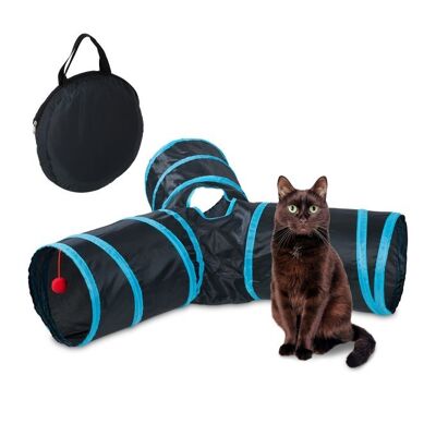 Tunnel pliable pour chat WOODENFURN 3 positions