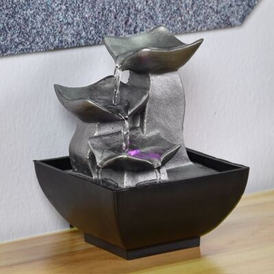 Indoor Fountain - Boro - Ideal Decorative Zen Atmosphere - Small Decorative Model - Led Light Flow - Modern and Sober