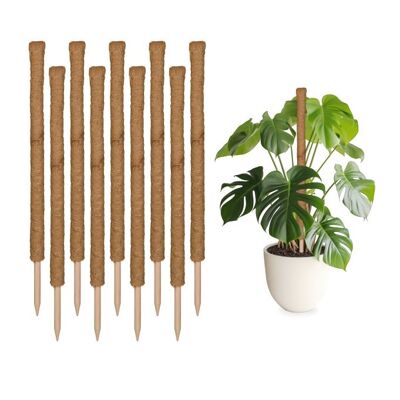 WOODENFURN set of 10 coconut sticks 90 cm