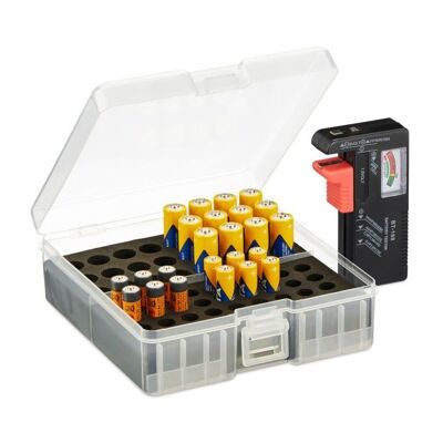 Scatola per batteria WOODENFURN con tester