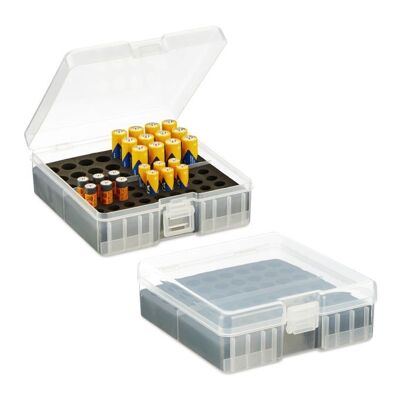 WOODENFURN set di 2 scatole per batterie
