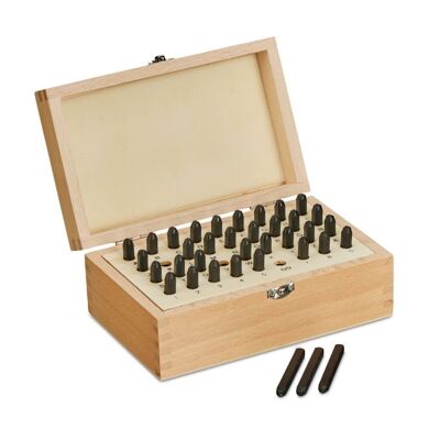 Ensemble de tampons à lettres WOODENFURN 3 mm