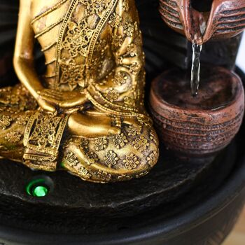 Fontaine d'Intérieur - Chakra - Lumière Led et Statue Bouddha Amovible - Grand Modèle - Idée Décoration et Cadeau Zen 8