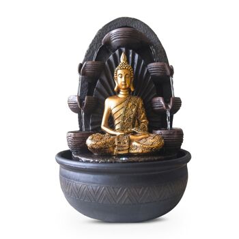 Fontaine d'Intérieur - Chakra - Lumière Led et Statue Bouddha Amovible - Grand Modèle - Idée Décoration et Cadeau Zen 9