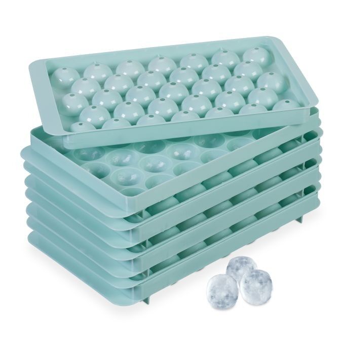 WOODENFURN round ice cube tray in a set of 4