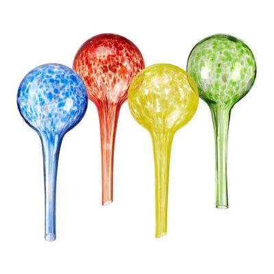WOODENFURN Colorful Watering Balls Glass Set of 4